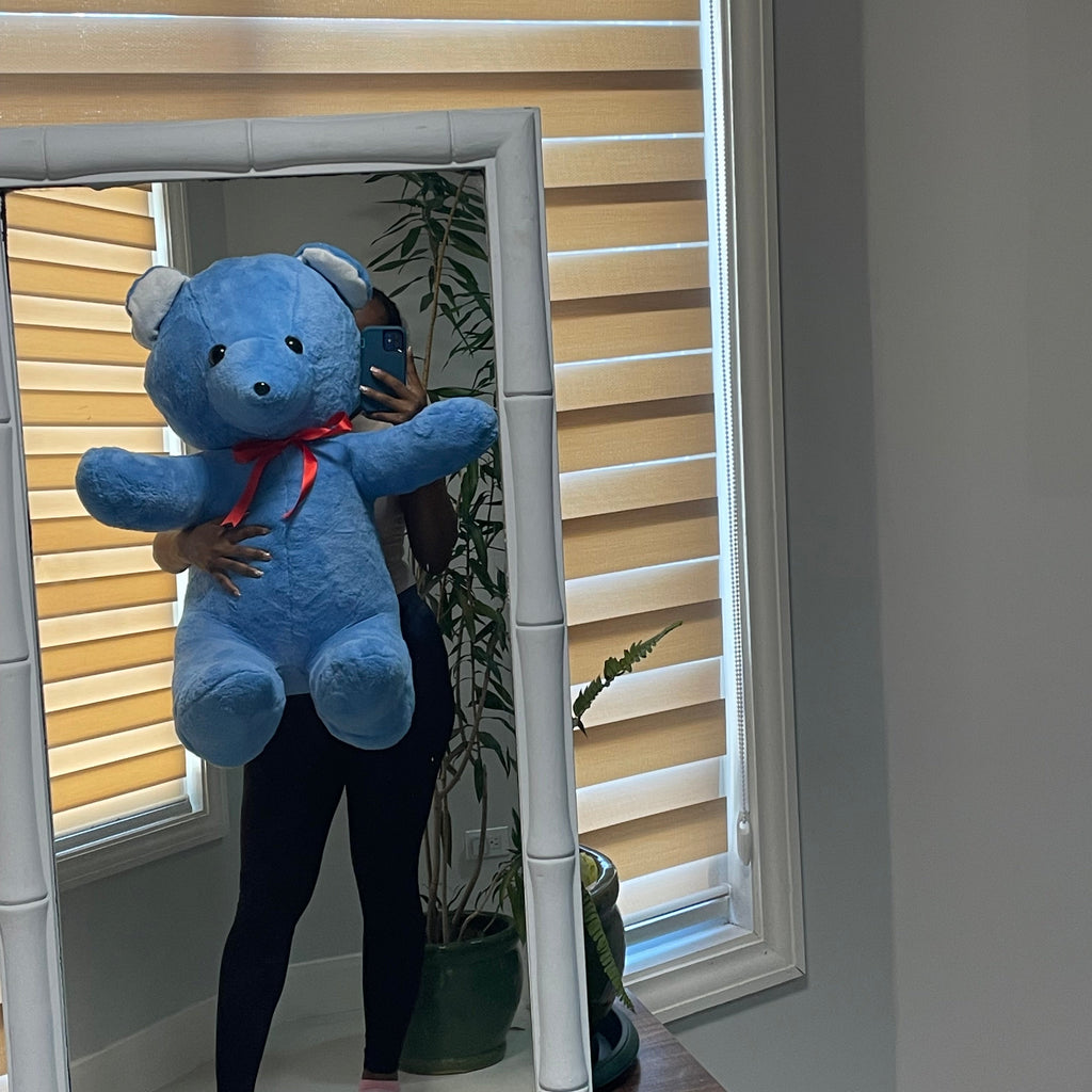 Handmade 3ft Blue and White Teddy Bear
