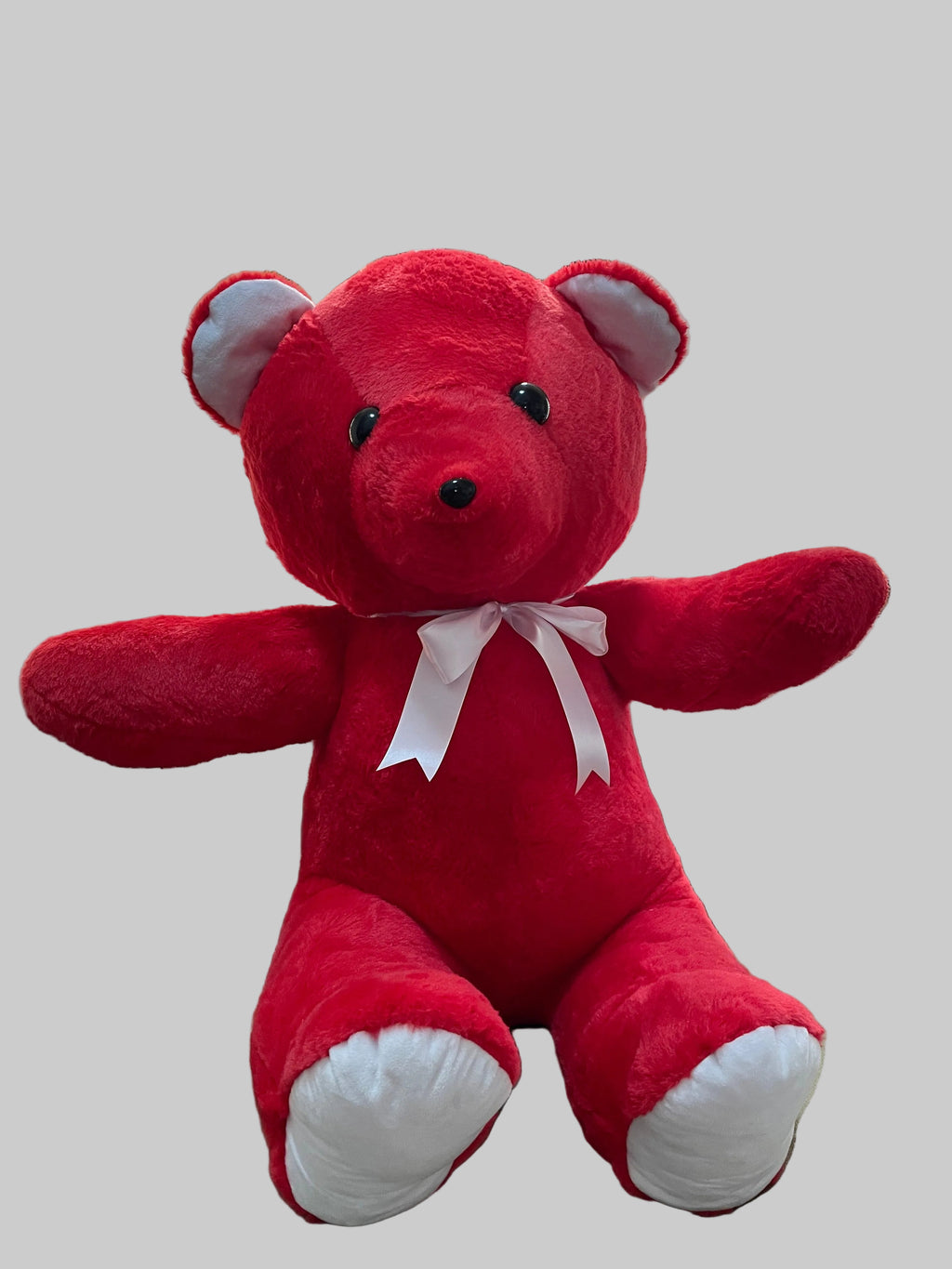 Handmade 3ft Red and White Teddy Bear