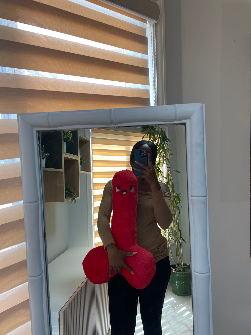 Red Happy P Plushie