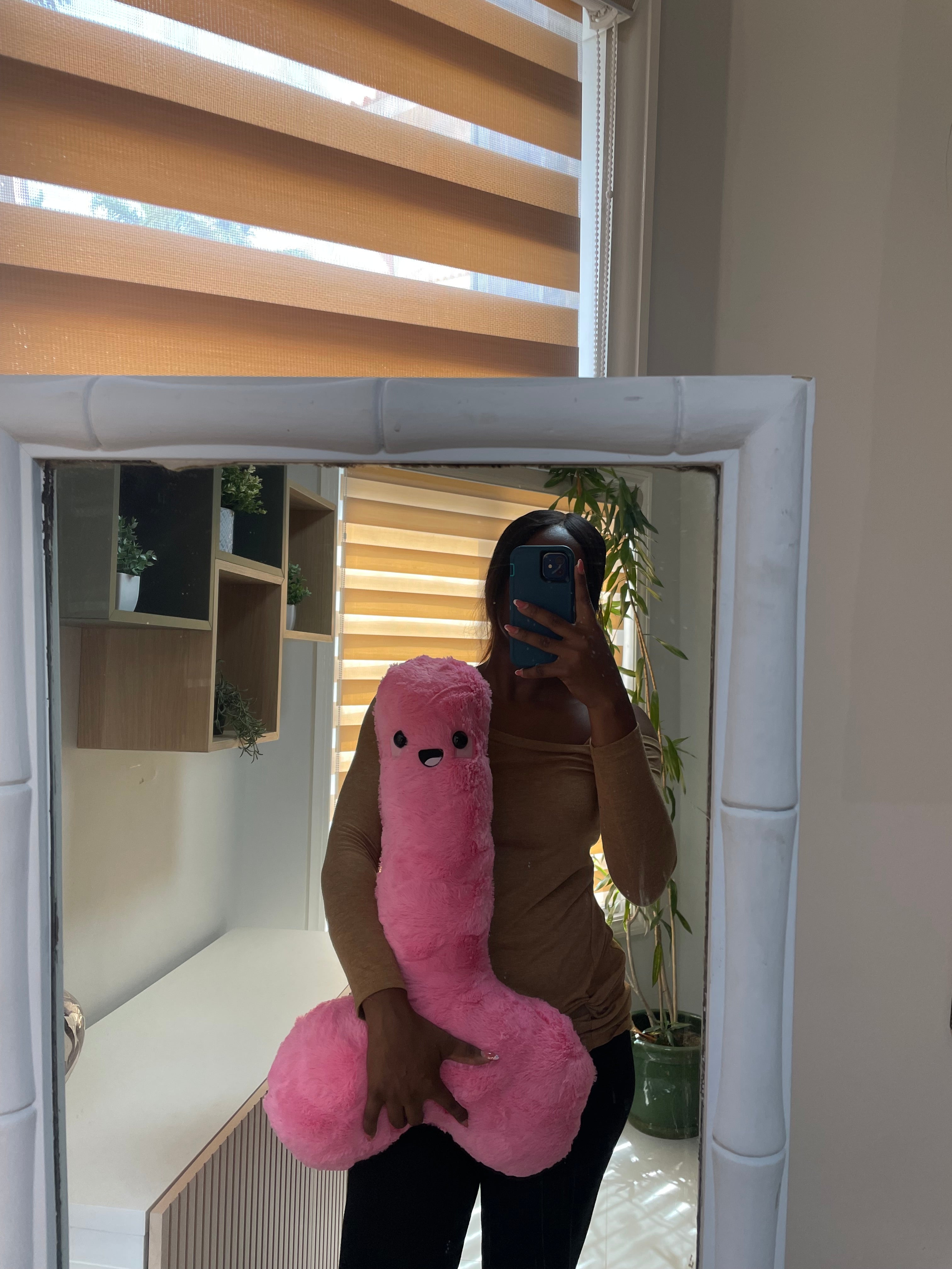 Pink Happy P Plushie
